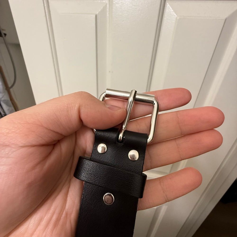 H&M Men's Black Genuine Leather Belt